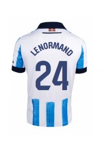 Real Sociedad Robin Le Normand #24 Jalkapallovaatteet Kotipaita 2023-24 Lyhythihainen